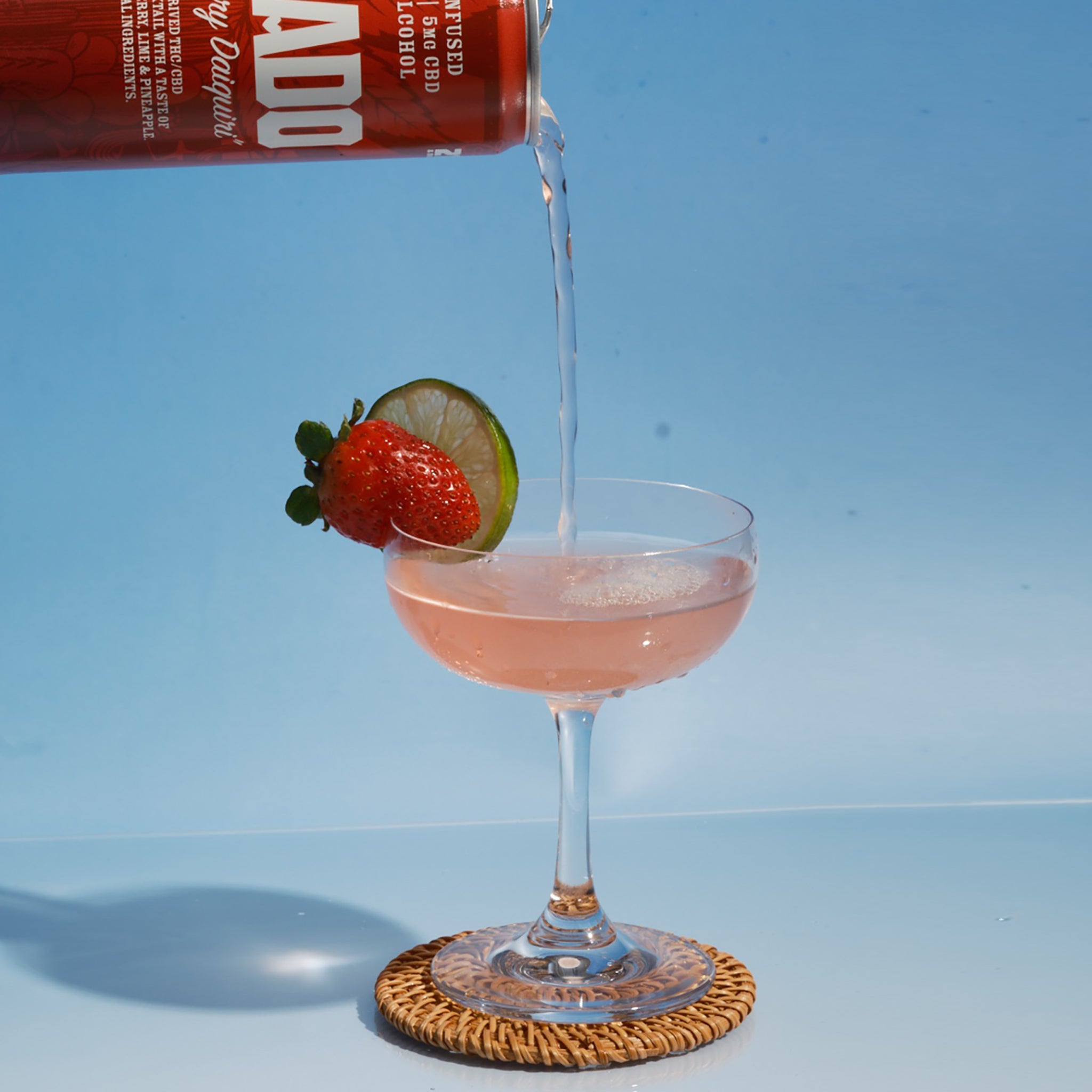 Elevado THC cocktail with fruits